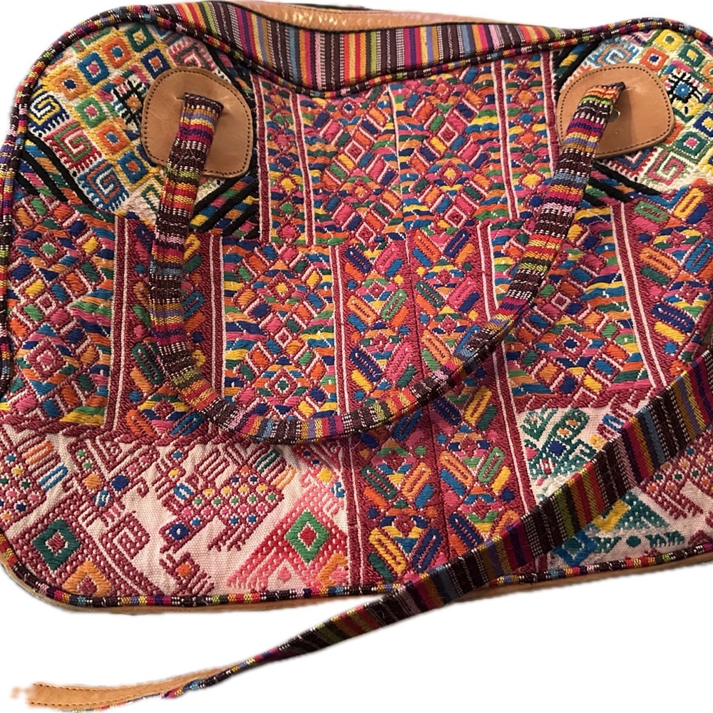 Guatemalan Briefcase tote Colorful Patterned Women's Bag